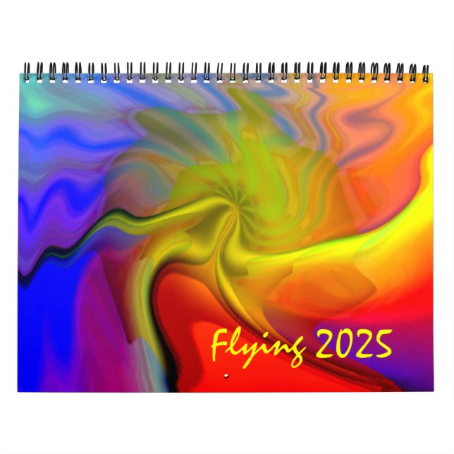 Calendário de Abstrato de Arte do Trippy 2025 (Capa)