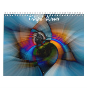 Calendário de Abstratos Coloridos