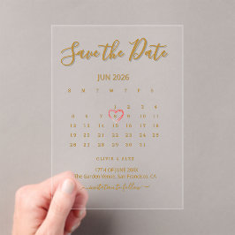 Calendário de Acrílico Save the Date 