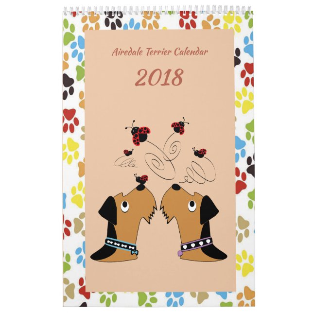 Calendário de Airedale Terrier (Capa)