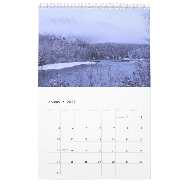 Calendário de Alaska 2011 (Jan 2027)