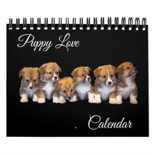 Calendário de Amor de Cachorrinho de Pequeno Porte