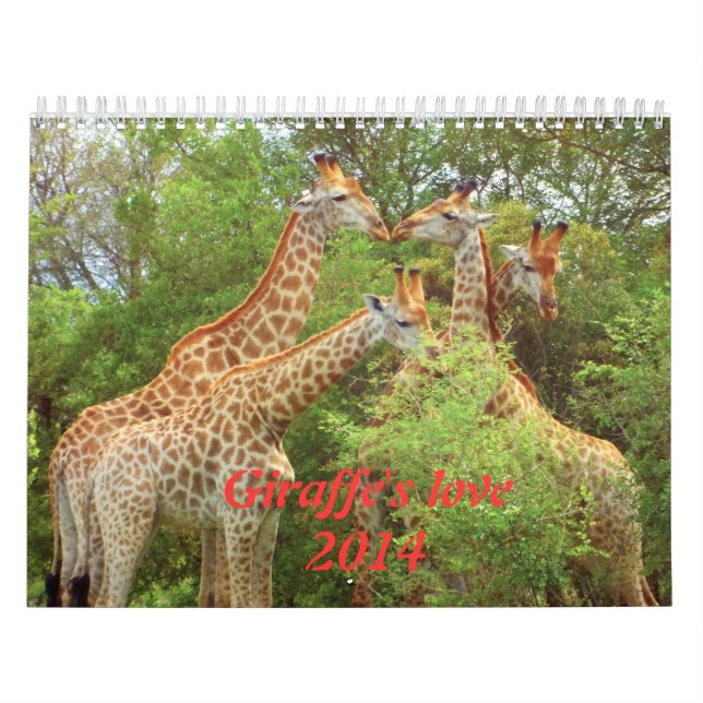Calendário de amor de Girafa de 2014 (Capa)