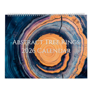 Calendário de Anel de Árvore Abstrato 2026
