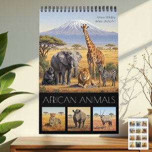 Calendário de Animais Africanos 2026 / Vida Selvag