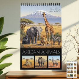 Calendário de Animais Africanos 2027 / Vida Selvag