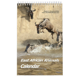 Calendário de Animais da África Oriental (Página d