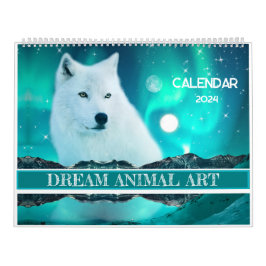 Calendário de animais de arte de sonho
