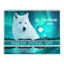 Calendário de animais de arte de sonho