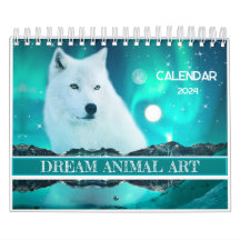 Calendário de animais de arte de sonho