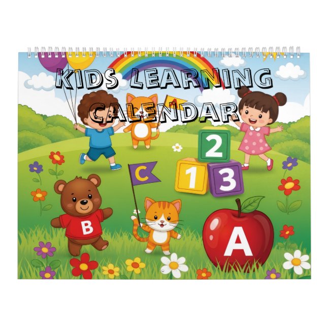 Calendário de Aprendizado para Crianças – ABC & 12 (Capa)
