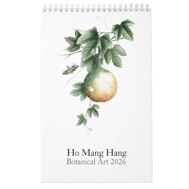 Calendário de Aquarelas Botânicas 2026 (Capa)