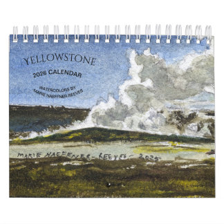 CALENDÁRIO DE Aquarelas DE YELLOWSTONE 2026