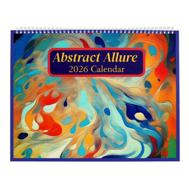 Calendário de Arte Abstrata Allure 2026 (Capa)
