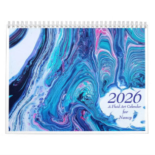 Calendário de Arte Abstrata Fluida 2026