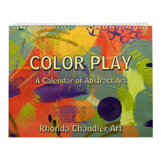 Calendário de Arte Abstrata Ousada e Colorida