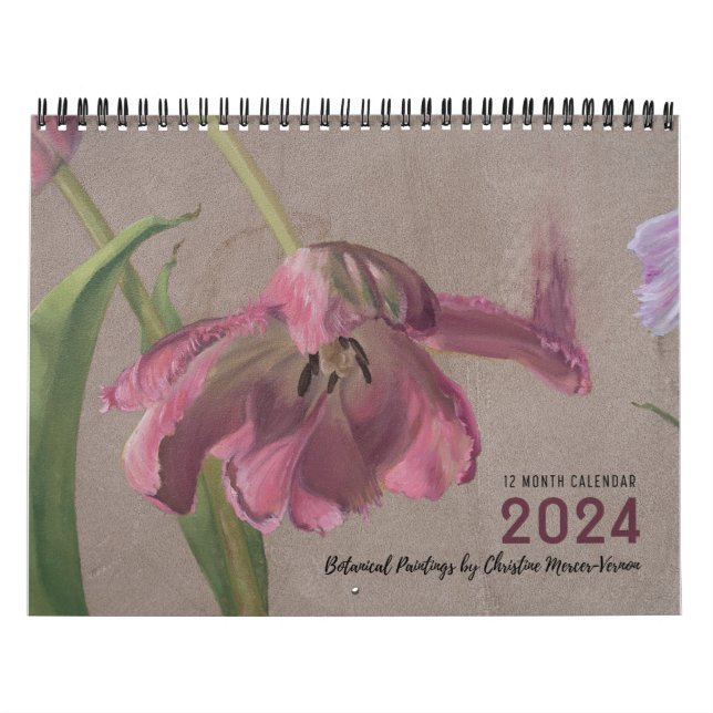 Calendário de Arte Botânica Floral 2024 (Capa)