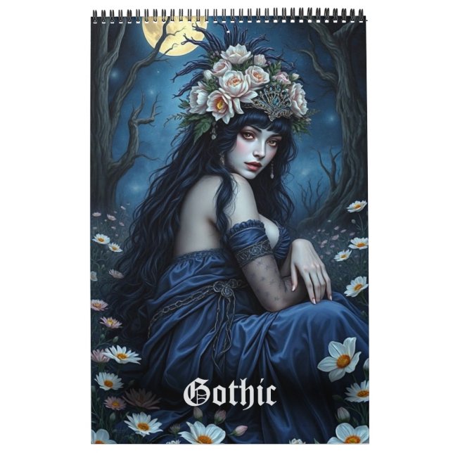 Calendário de Arte Coletável do Jardim Gótico (Capa)