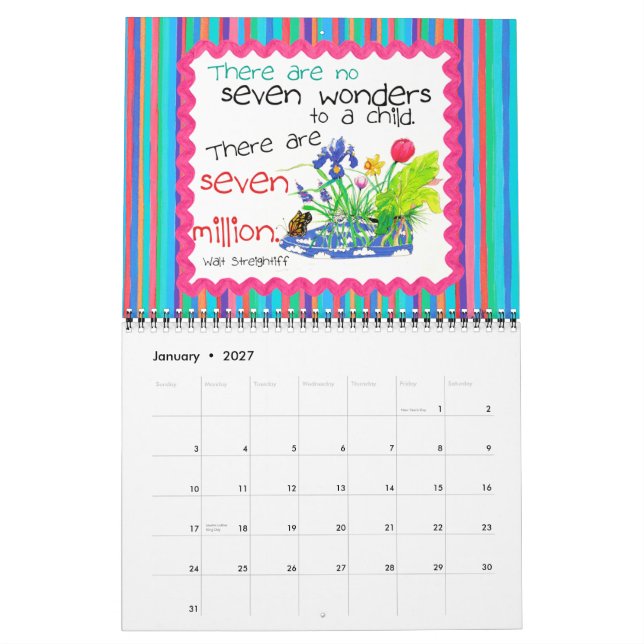 Calendário de Arte da Criança (Jan 2027)
