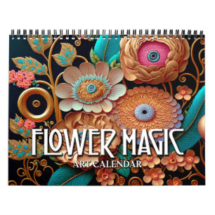 Calendário de Arte da Flor Magic 2 Estilizado 2026