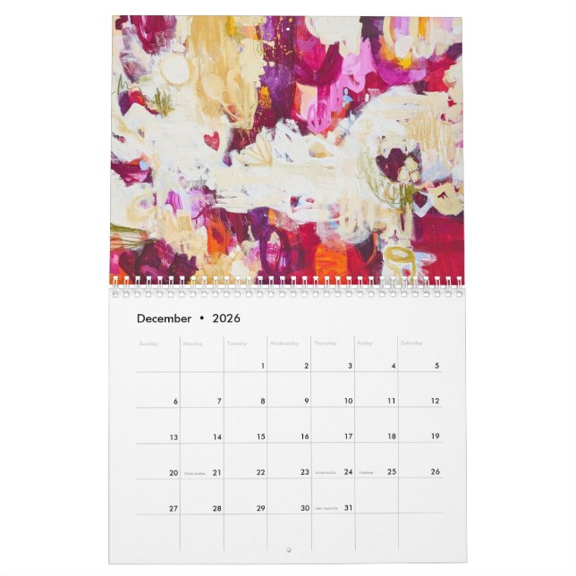 Calendário de arte de 2025 por Designs Siena Becke (Dez 2026)