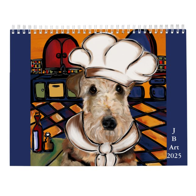 CALENDÁRIO DE ARTE DE ANIMAIS DE ESTIMAÇÃO DE CHEF (Verso)