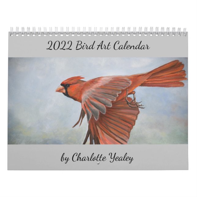 Calendário de Arte de Aves 2022 por Charlotte Yeal (Capa)