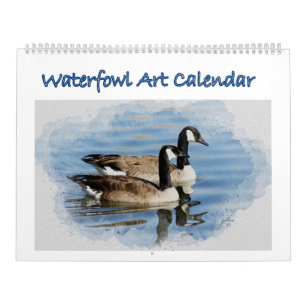 Calendário de Arte de Aves Aquáticas