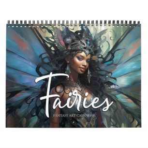 Calendário de Arte de Fantasia Negra 2026 Fadas 9