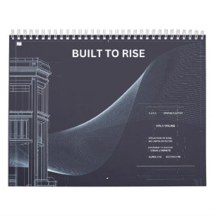 Calendário de Arte de Linha com Estrutura Minimali