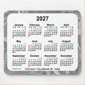 Calendário de arte de Natal de 2027 pelo mouse Pad