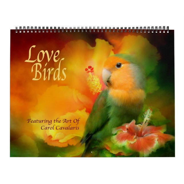 Calendário de Arte de Pássaros de Amor (Capa)