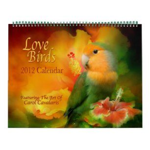 Calendário de Arte de Pássaros do Amor 2012