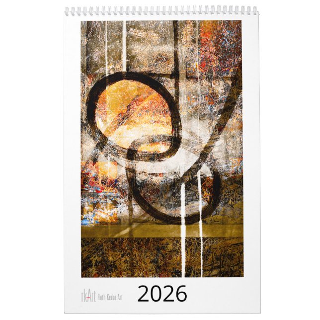 Calendário de Arte de Ruth Kedar 2026 em Branco (Capa)