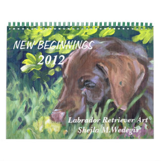 Calendário de Arte do Labrador Retriever 2012