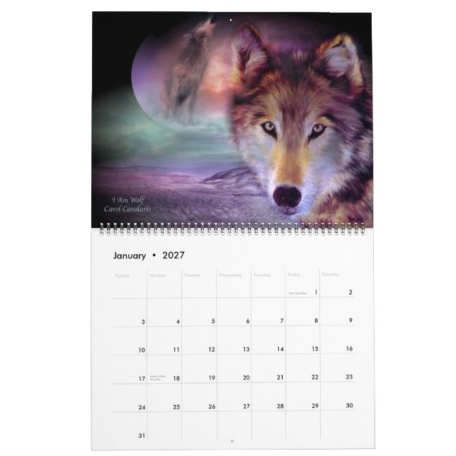 Calendário de Arte dos Lobos Espirituosos 2013 (Jan 2027)