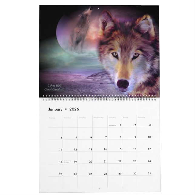Calendário de Arte dos Lobos Espirituosos 2013 (Jan 2026)