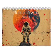 Calendário de Arte Espacial Retro 2026
