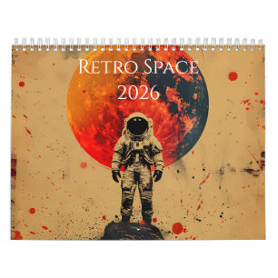 Calendário de Arte Espacial Retro 2026