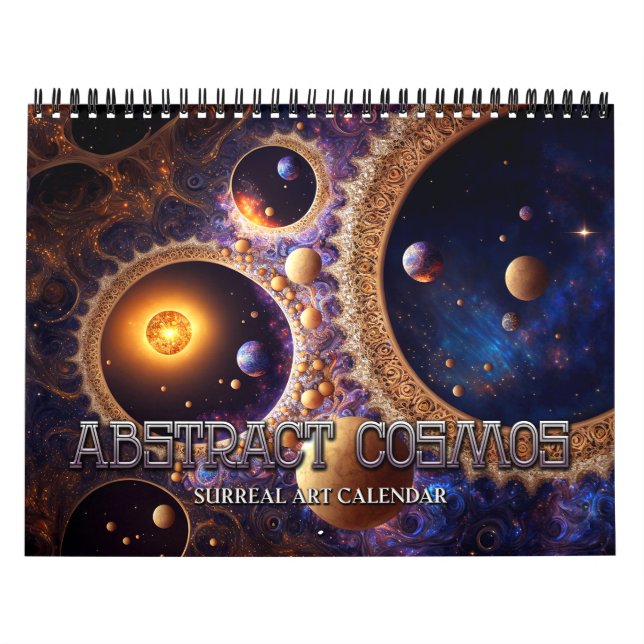 Calendário de Arte Espacial Surreal do Cosmos Abst (Capa)