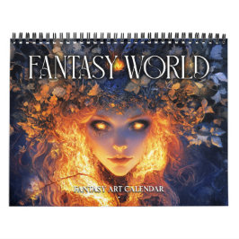 Calendário de Arte Fantasia 2027 Fantasy World 2