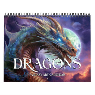 Calendário de Arte Fantasia de 2026 Dragões