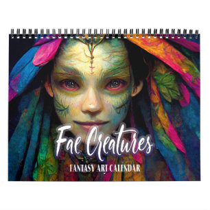 Calendário de Arte Fantasia de Criaturas Fae 2027