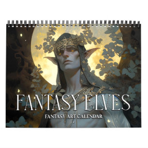 Calendário de Arte Fantasia de Elfos Fantásticos d
