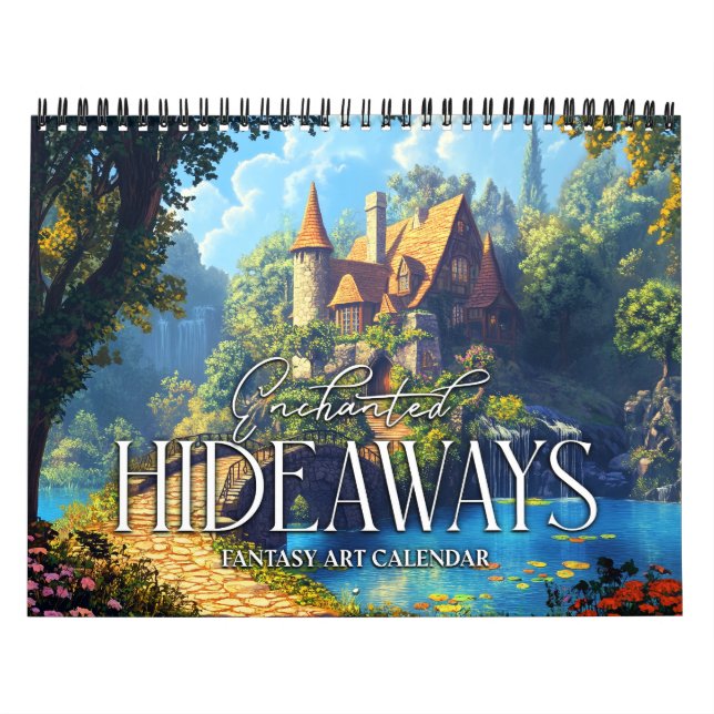 Calendário de Arte Fantasia de Hideaways Encantado (Capa)
