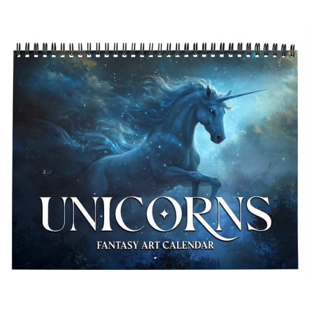 Calendário de Arte Fantasia do Unicórns 2026 (Capa)