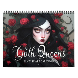 Calendário de Arte Fantasia Rainhas Goth 2027