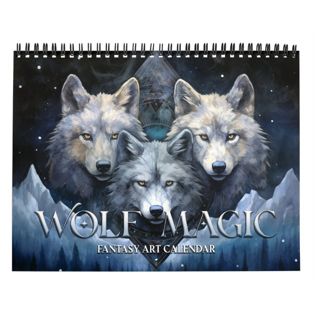 Calendário de Arte Fantasia Wolf Magic 2 2027 (Capa)