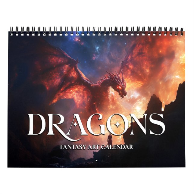 Calendário de Arte Fantástica de Dragões 2 2027 (Capa)