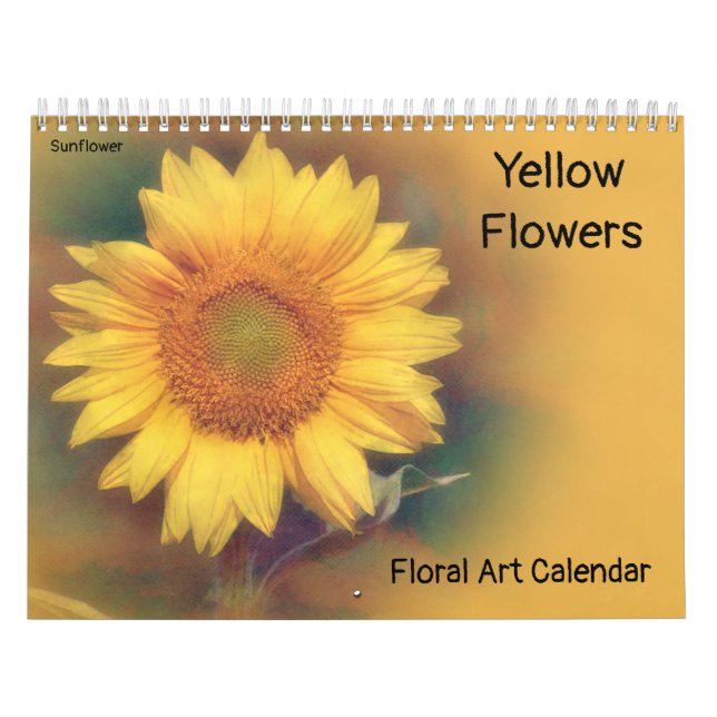 Calendário de Arte Floral das Flores Amarelas (Capa)